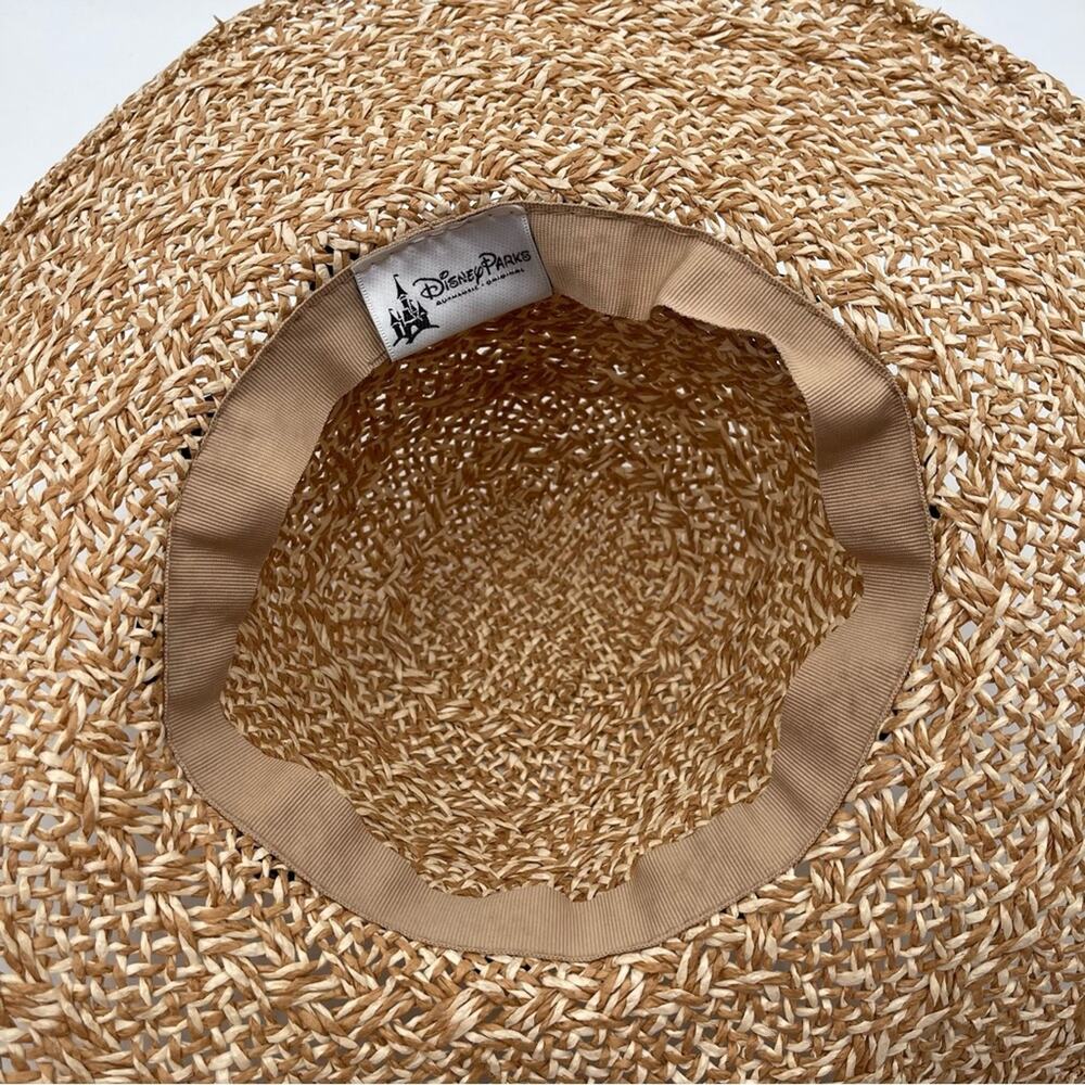 DISNEY PARKS Mickey Mouse Hat Floppy Straw Natural Sun Disney World Beach Tan - Picture 8 of 14